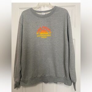 Nike Gray Sweatshirt with Orange and Yellow Logo